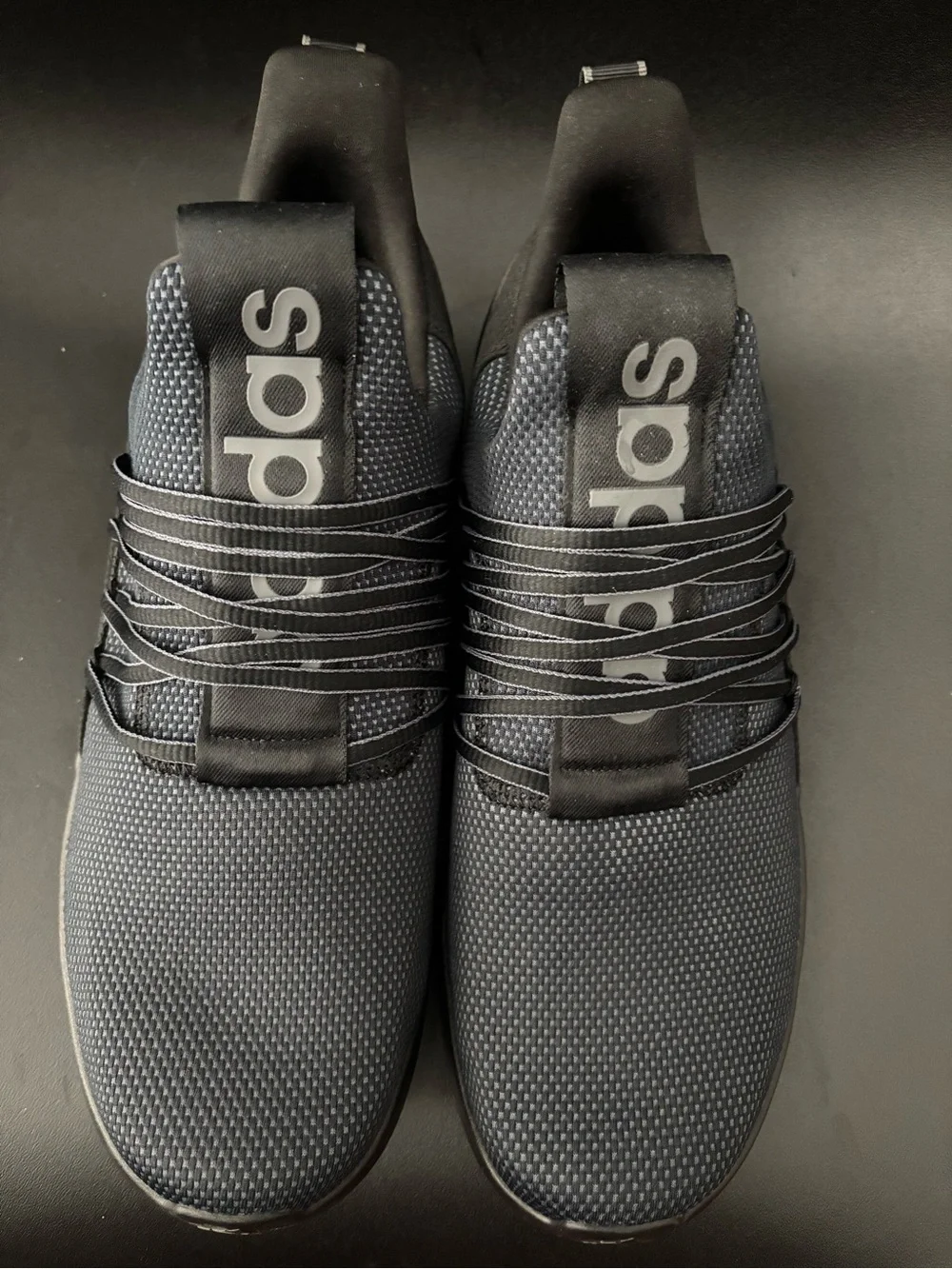 adidas Slip-On Knit Sneakers in Charcoal Gray and Black